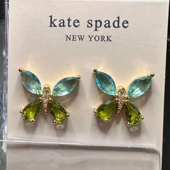 kate spade Crystal Butterfly Earrings - NWT - Picture 3 of 4
